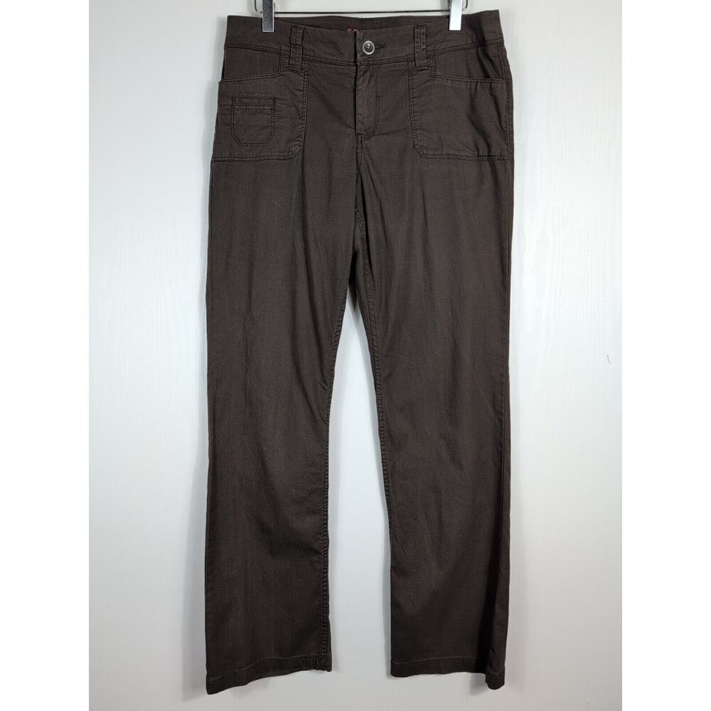 Sonoma Womens Modern Bootcut Cargo Pants Gray Original Fit Hi-Rise Stretch Sz 14